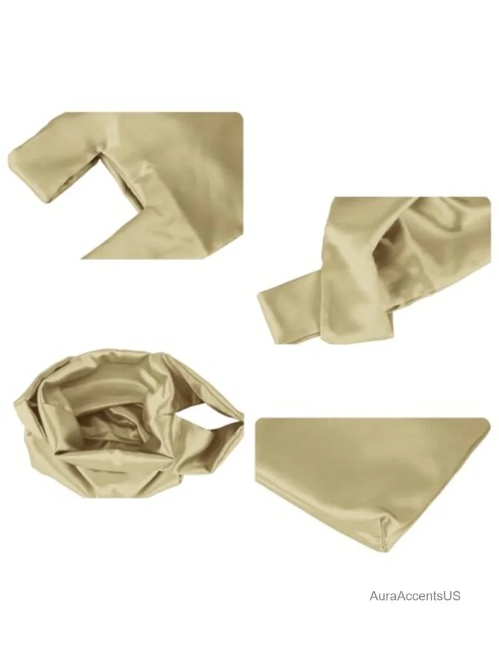 Satin Wrist Knot Bag Evening Clutch Purse - Handmade, Lightweight, Roomy